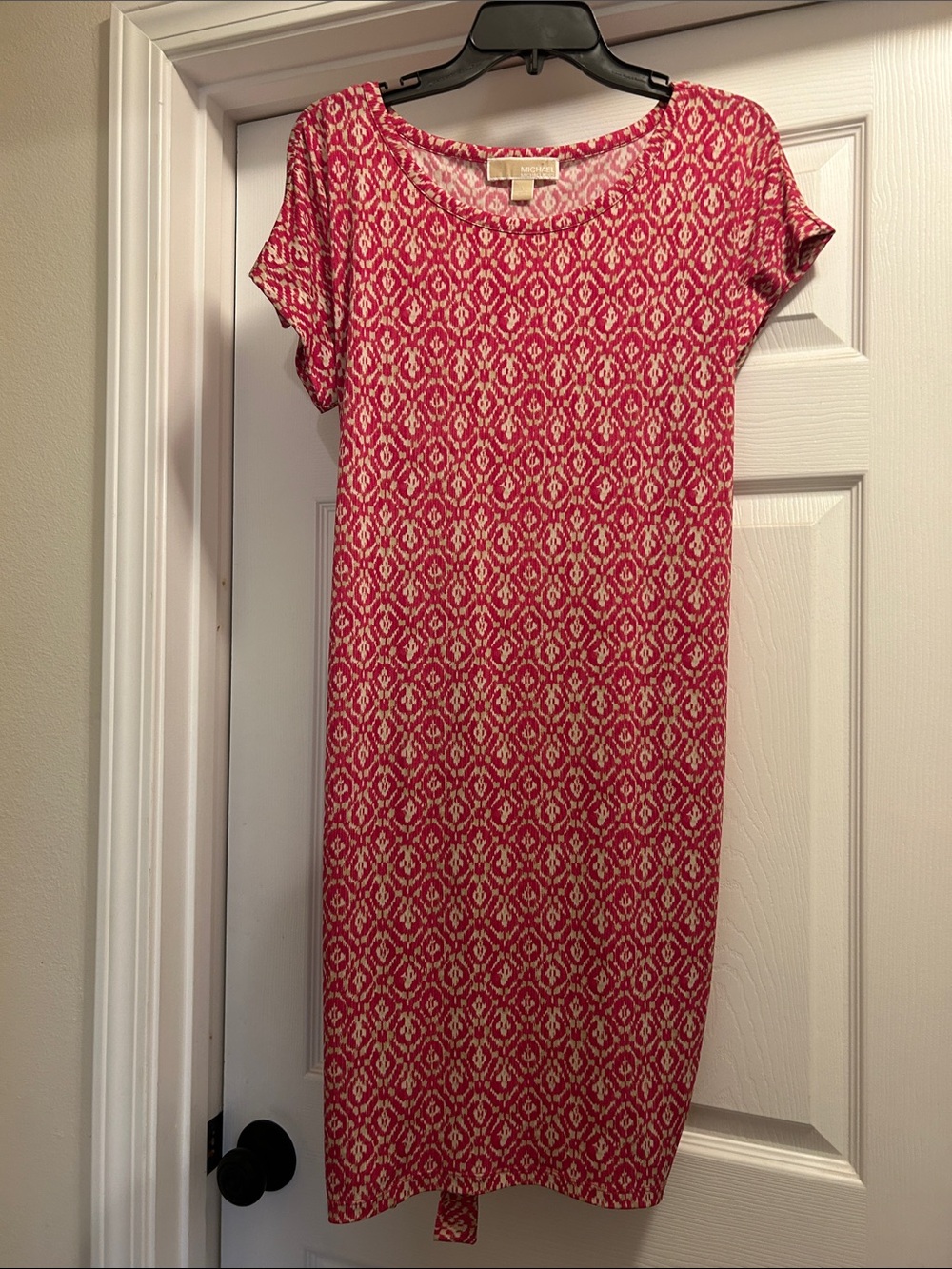 Michael Kors Pink Patterned Midi Dress